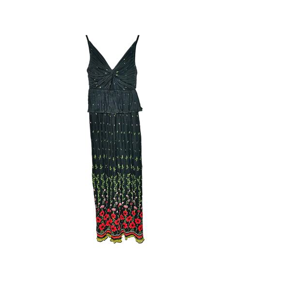 SABINA MUSAYEV Black Red Print Selina Front Twist Cut-Out Front Dress Size M - Picture 4 of 11